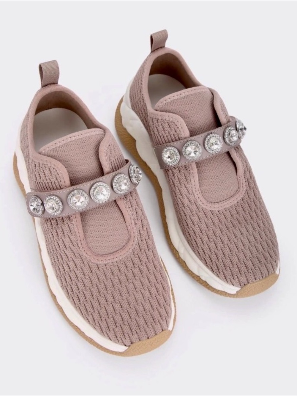 New Kurt Geiger London Knit Jewel Sneaker with Rhinestones embellishment.